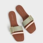 Women’s Dual Strap Sliders with Buckle